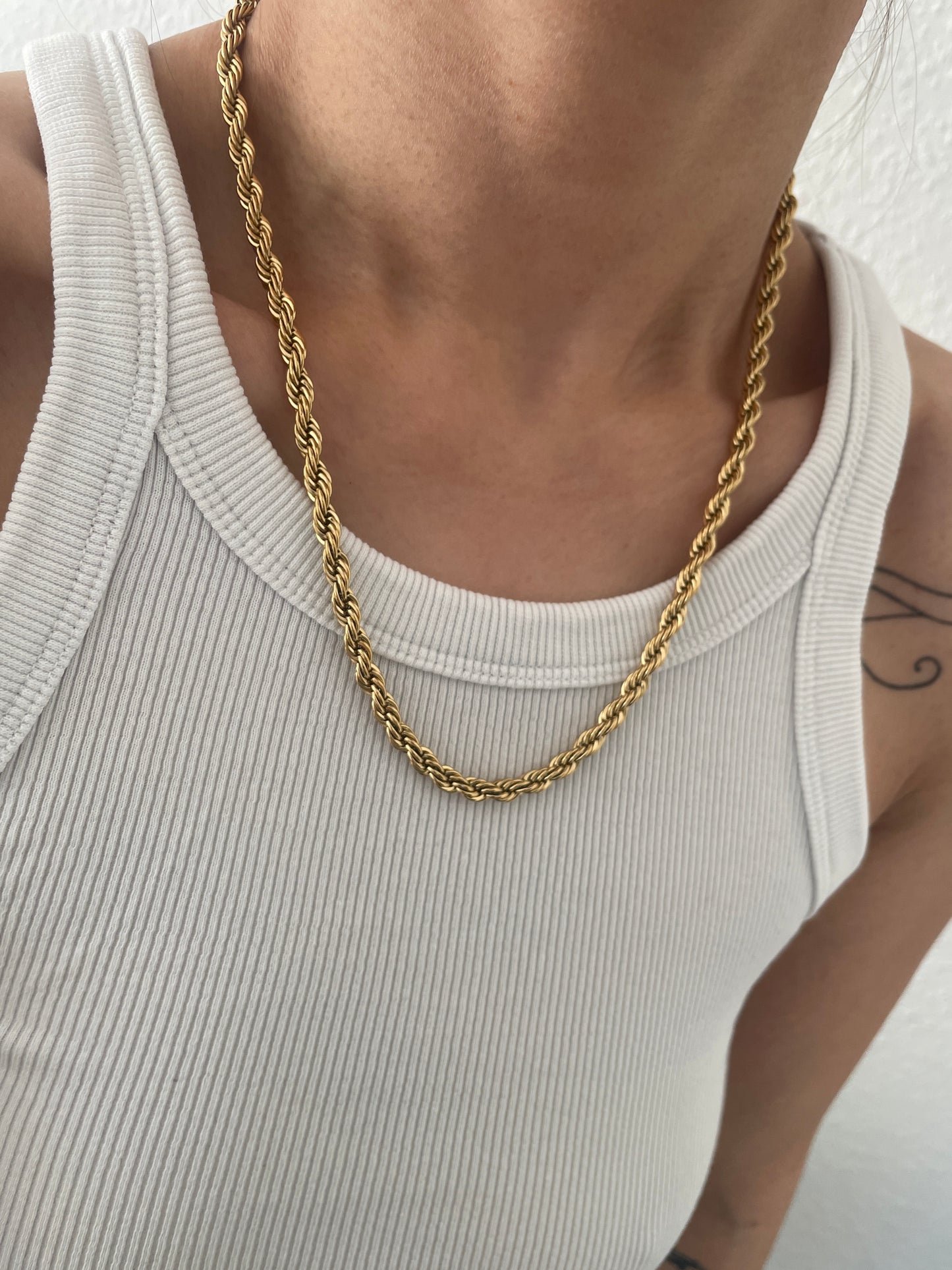 18K Gold Seilkette Stanley 5mm
