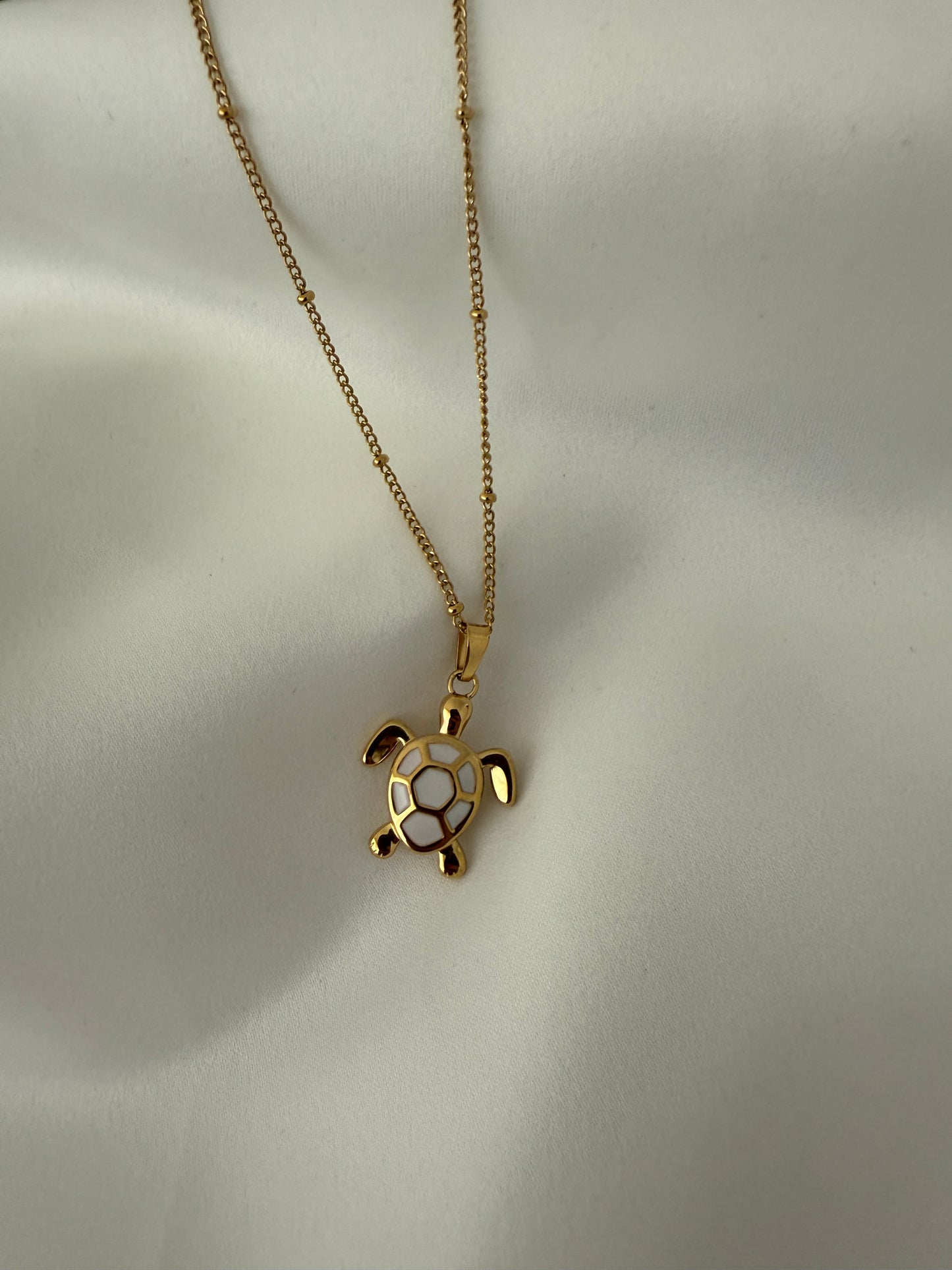 "Kaia" Gold Turtle Necklace