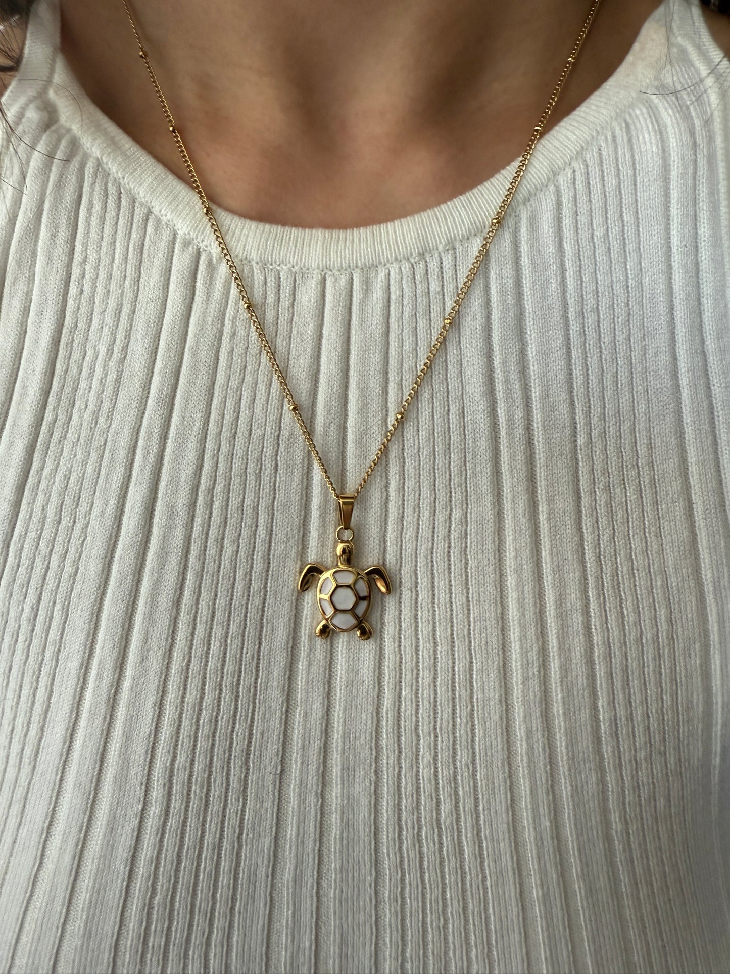 "Kaia" Gold Turtle Necklace