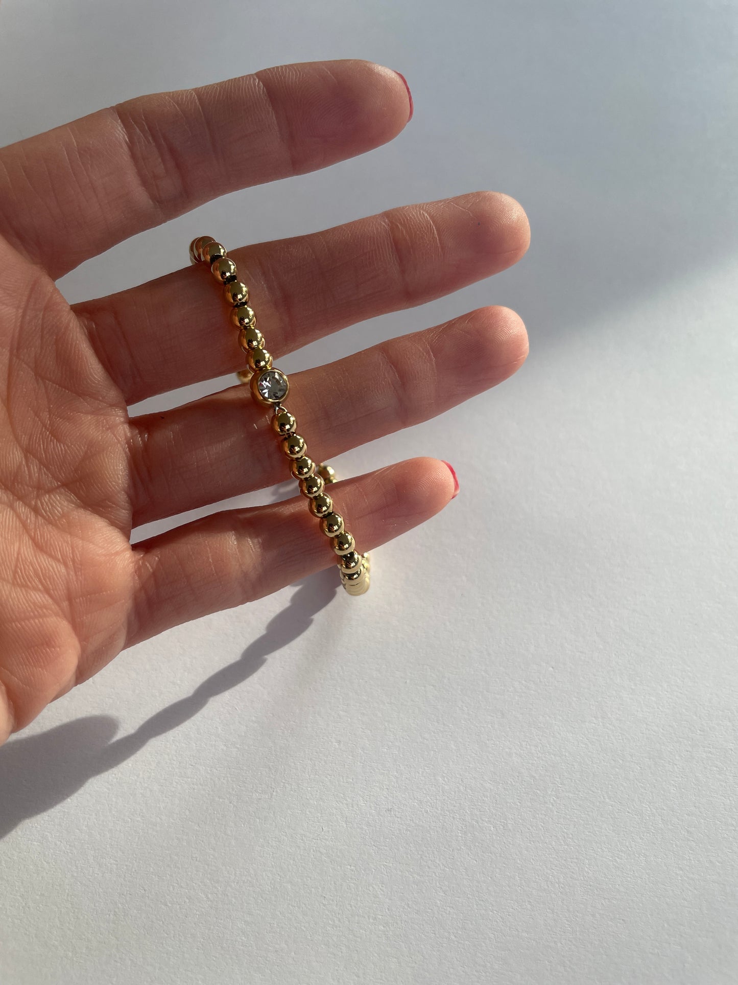 Isabella Kristallkugel-Armband - Verstellbares Edelstahlarmband mit funkelndem Kristall