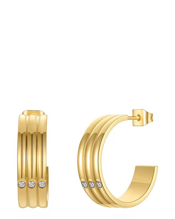 gold hoop earrings