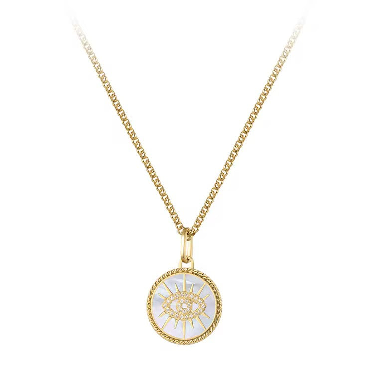 Nara Evil Eye Halskette | 18K Vergoldet | Schutz-Anhänger