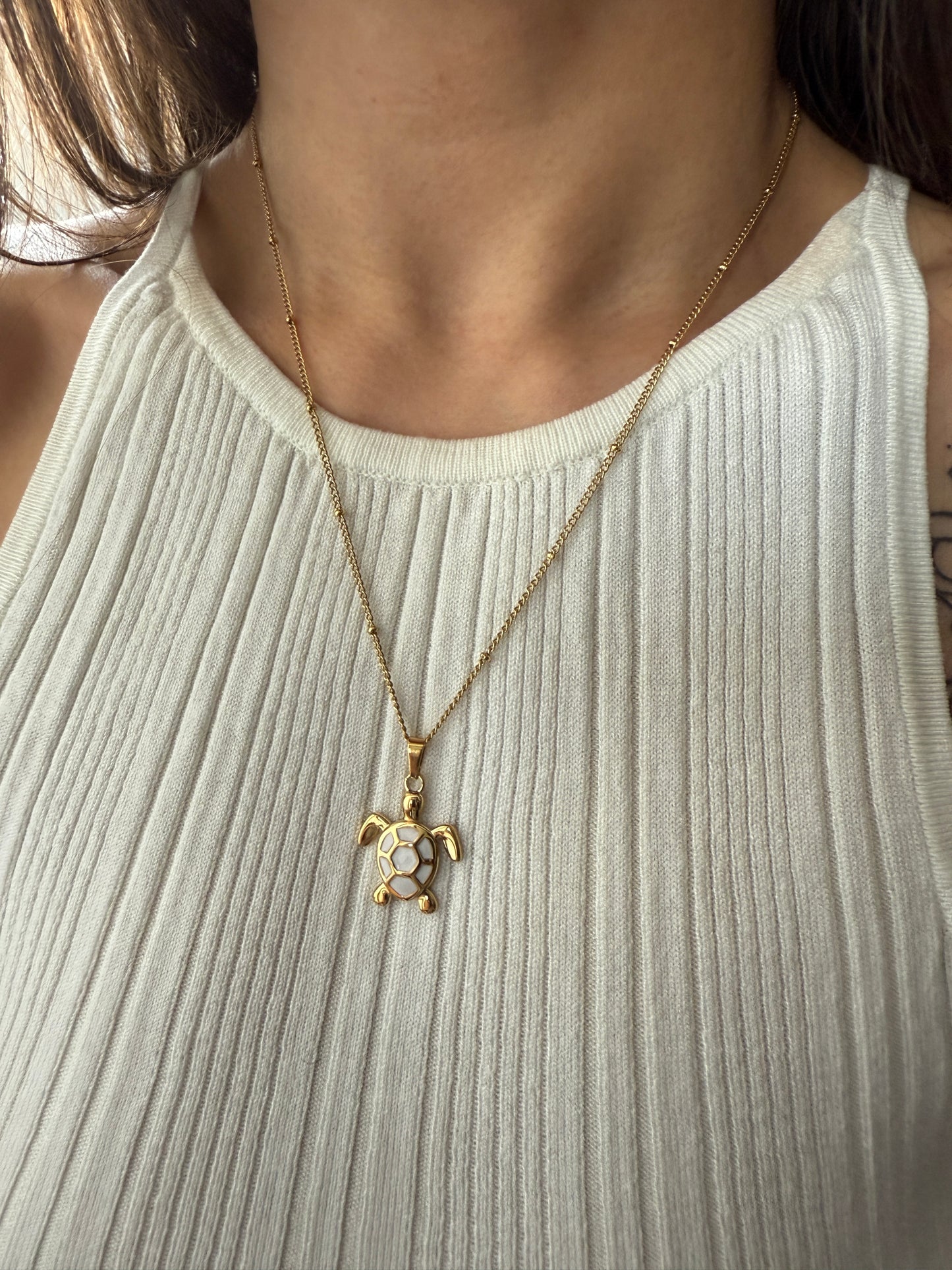 "Kaia" Gold Turtle Necklace