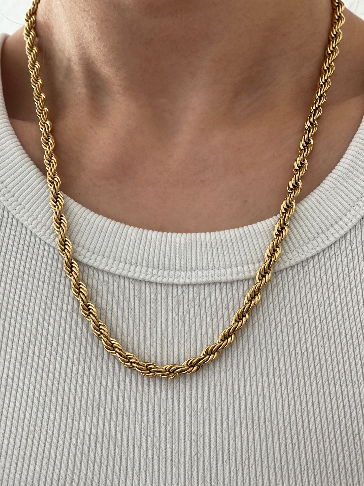 18K Gold Seilkette Stanley 5mm