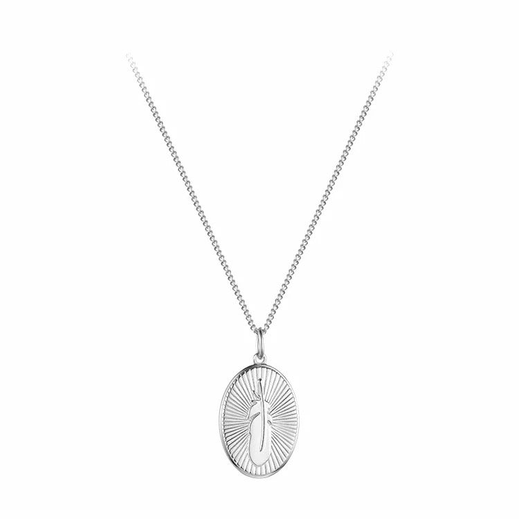Silver feather pendant