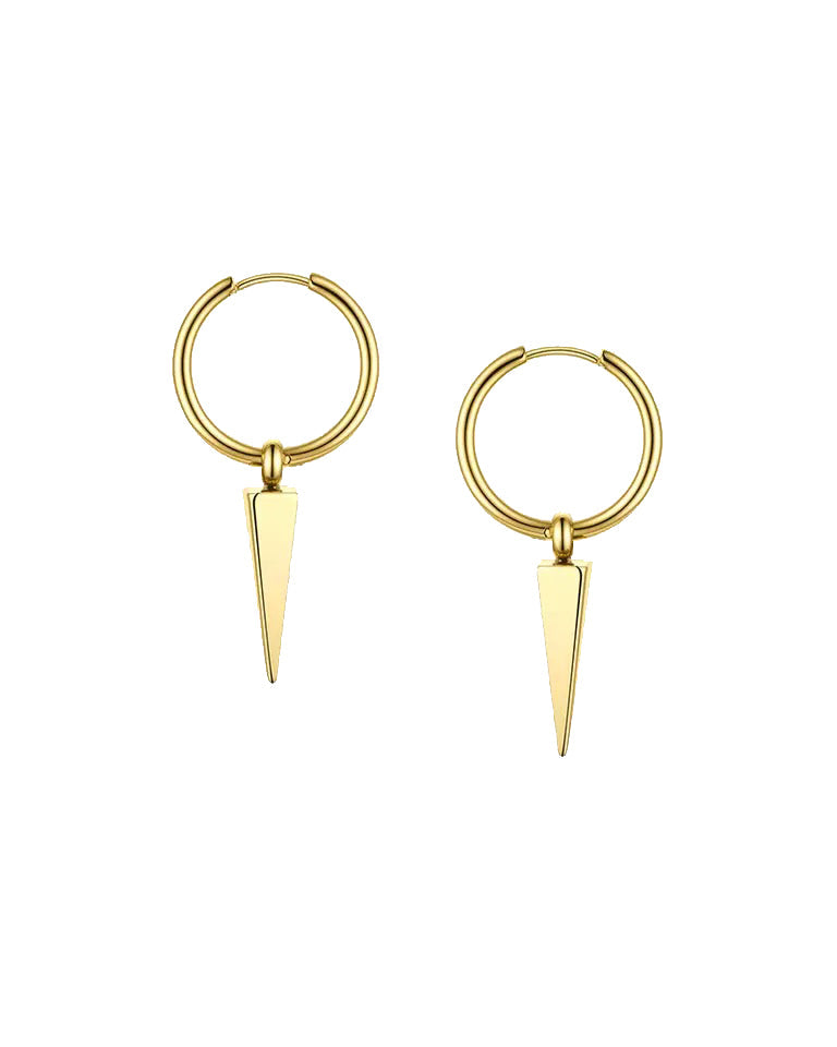 gold spike earrings