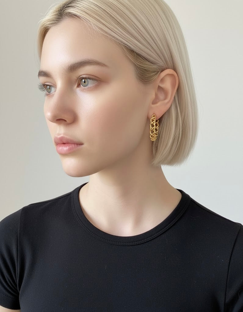 Nicky Goldene Ohrring-Creolen