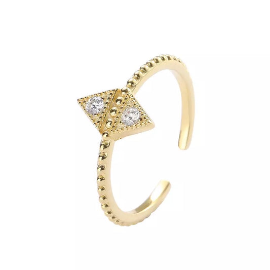 Women's silver gold ring